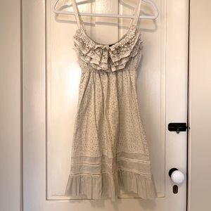 Hazel Pre-Owned Cream 100% Cotton Dress, Size Small